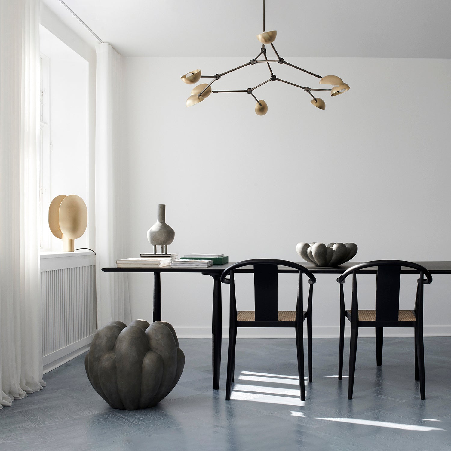 Drop Chandelier Brass