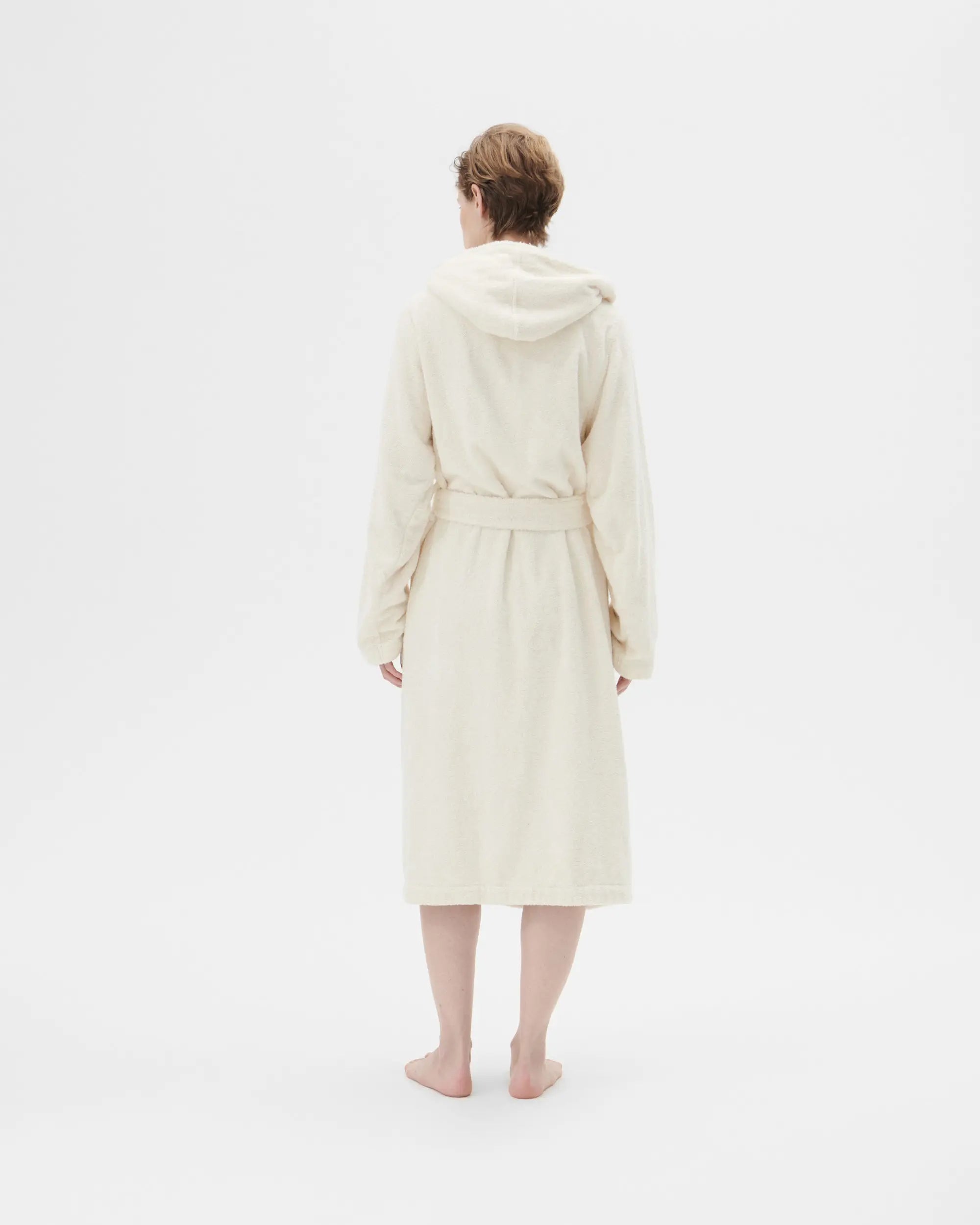 Tekla Hooded Bathrobe Ivory
