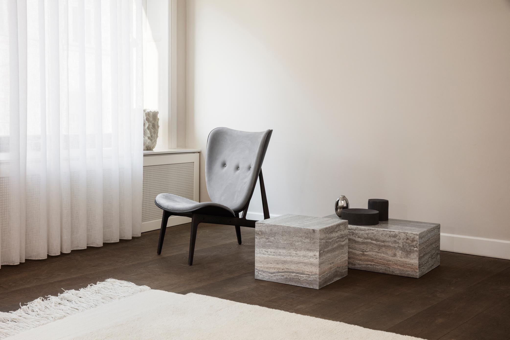 CUBISM COFFEE TABLE | LARGE | SILVER TRAVERTINE