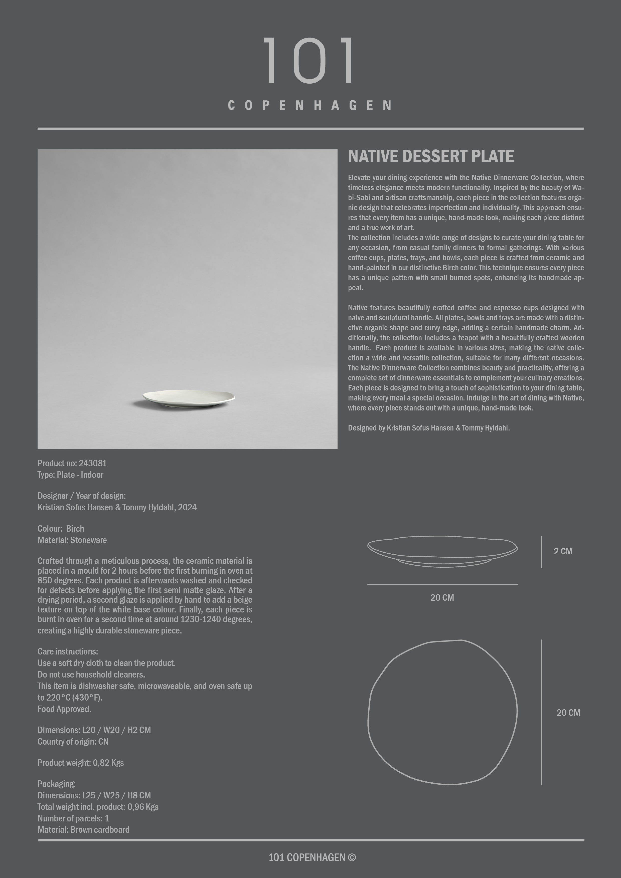 Native Lunch/Dessert Plate - Birch