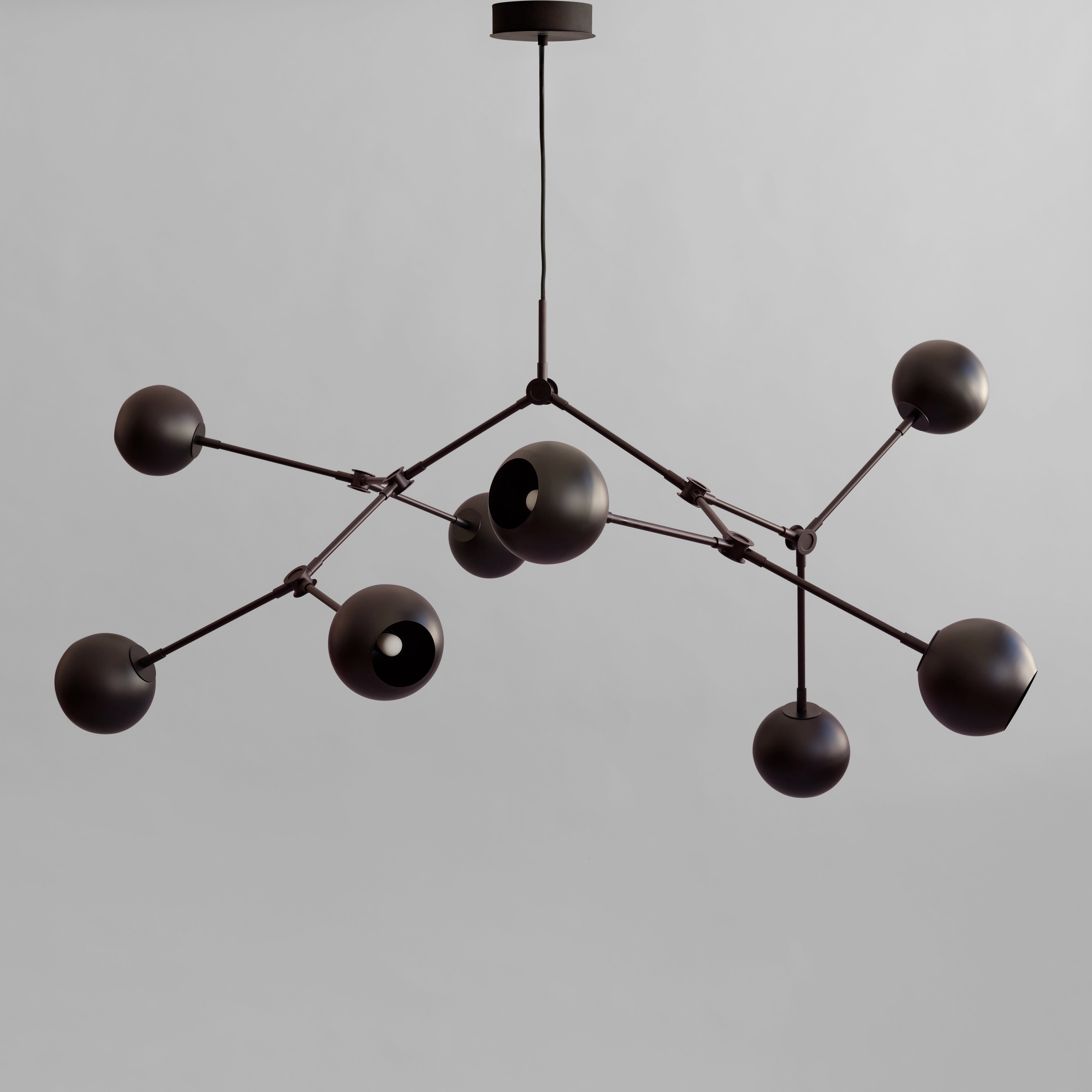 Drop Chandelier Globe - Burned Black