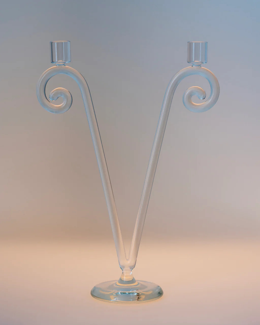 Double Stem Spiral Candleholder