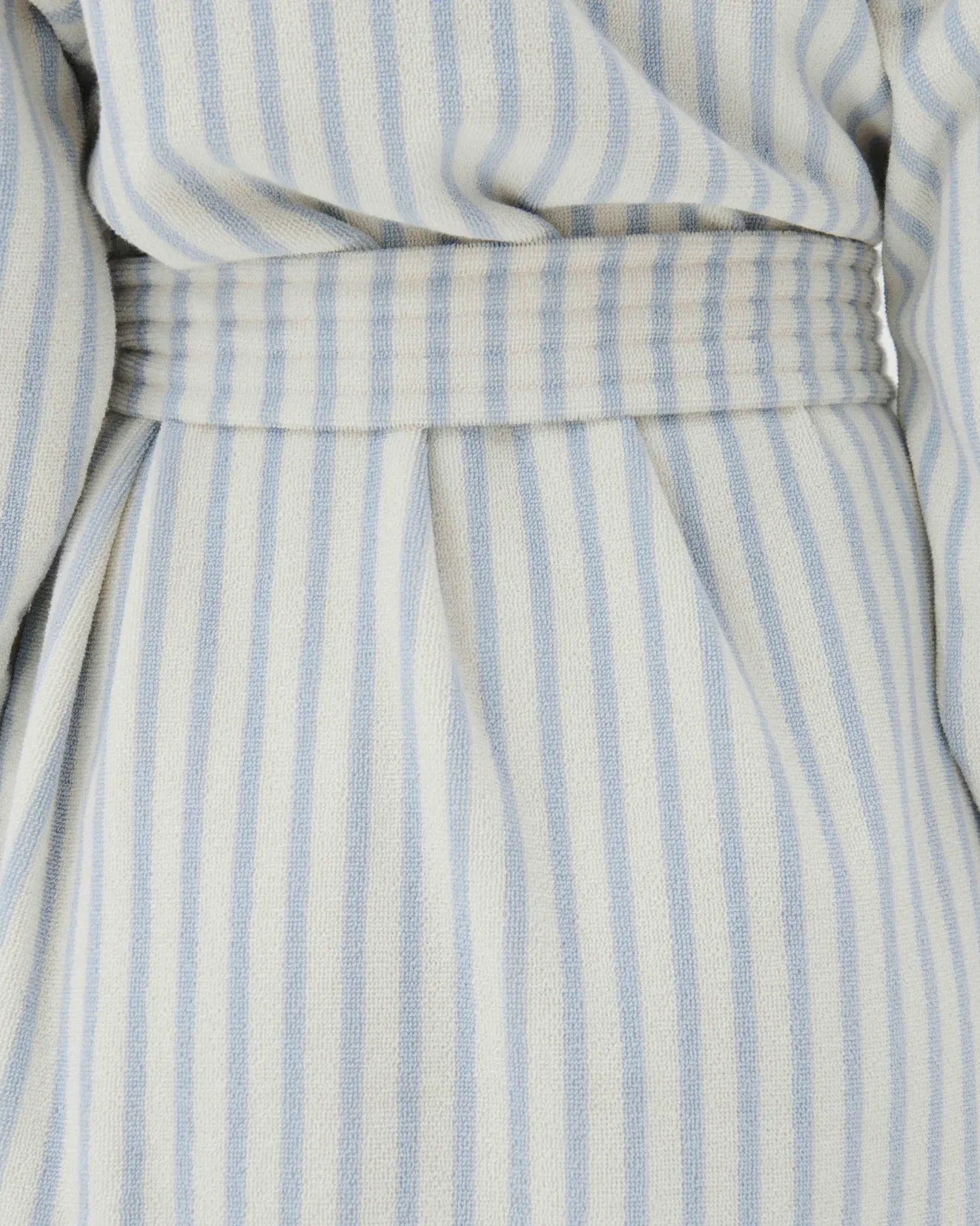 Tekla Classic Bathrobe Soft Blue Stripes