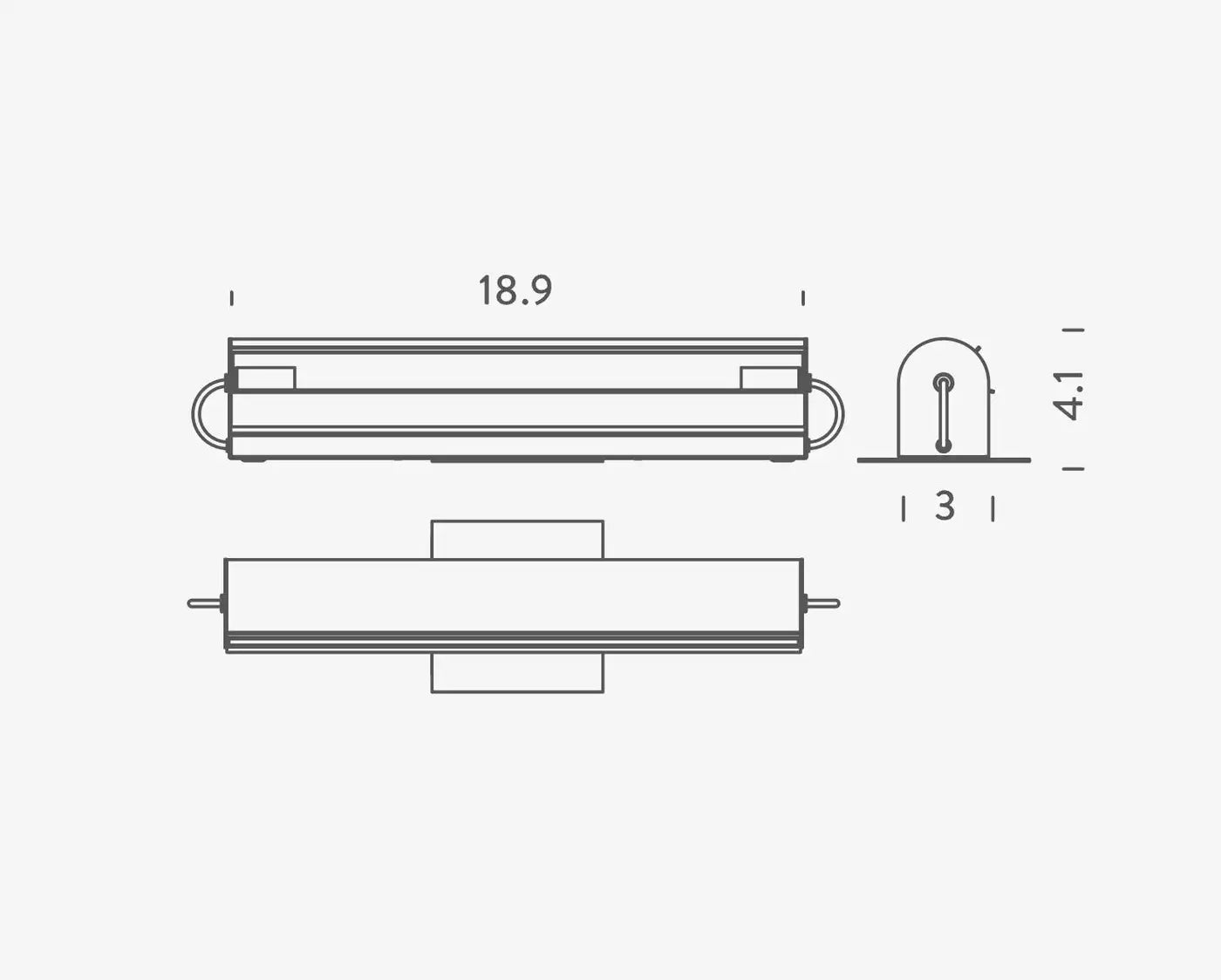 Applique Cylindrique Longue - White
