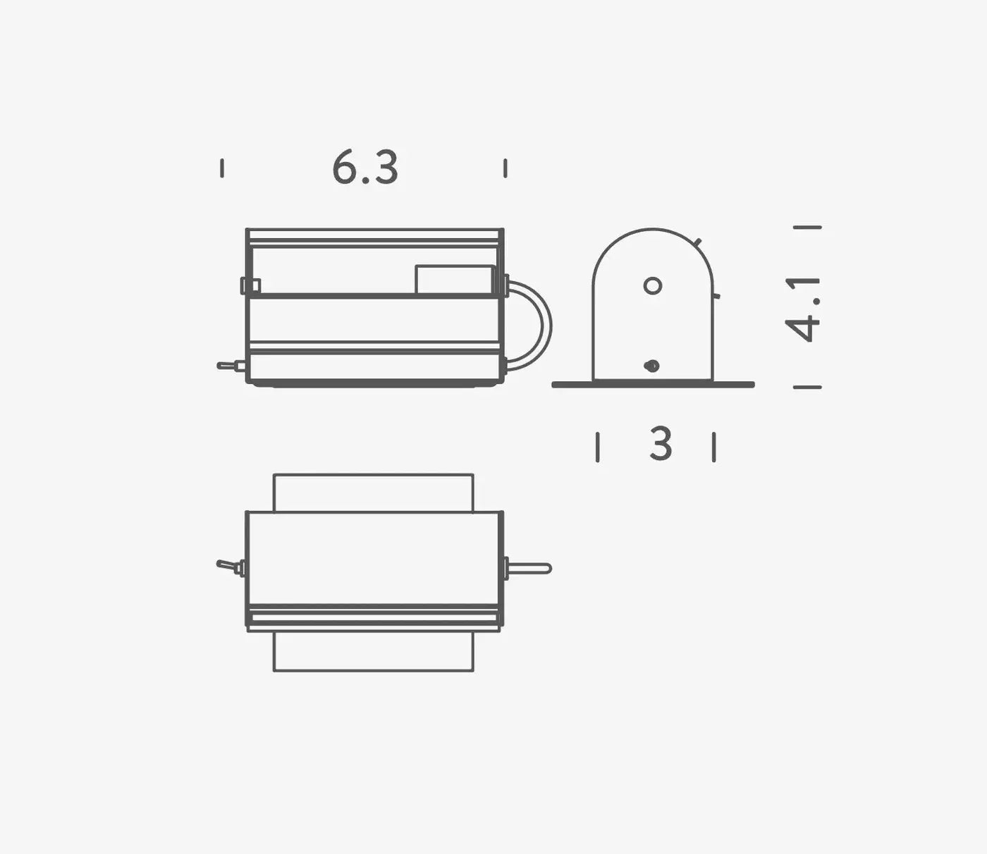 Applique Cylindrique Petite - Light Blue