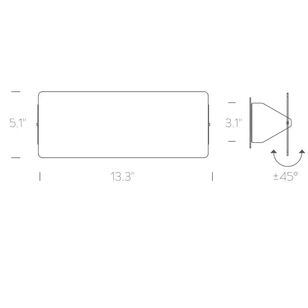 Applique à Volet Pivotant Double - Black