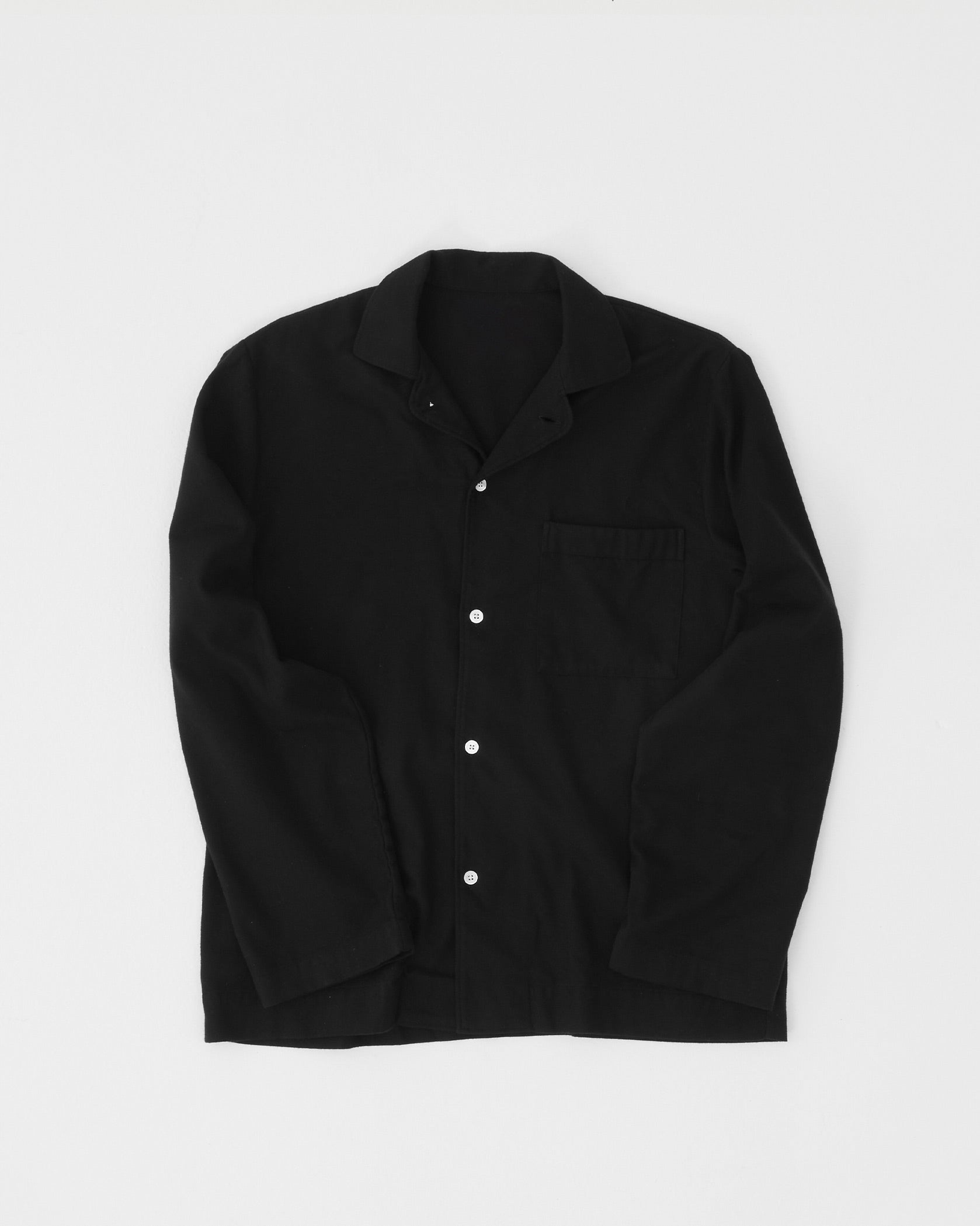 Tekla Flannel Náttskyrta Lucid Black