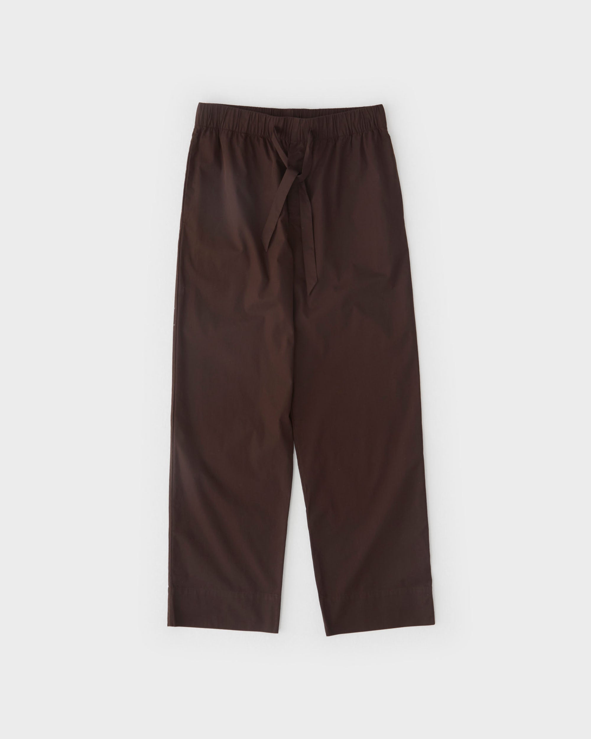 Tekla Poplin Náttbuxur Coffee