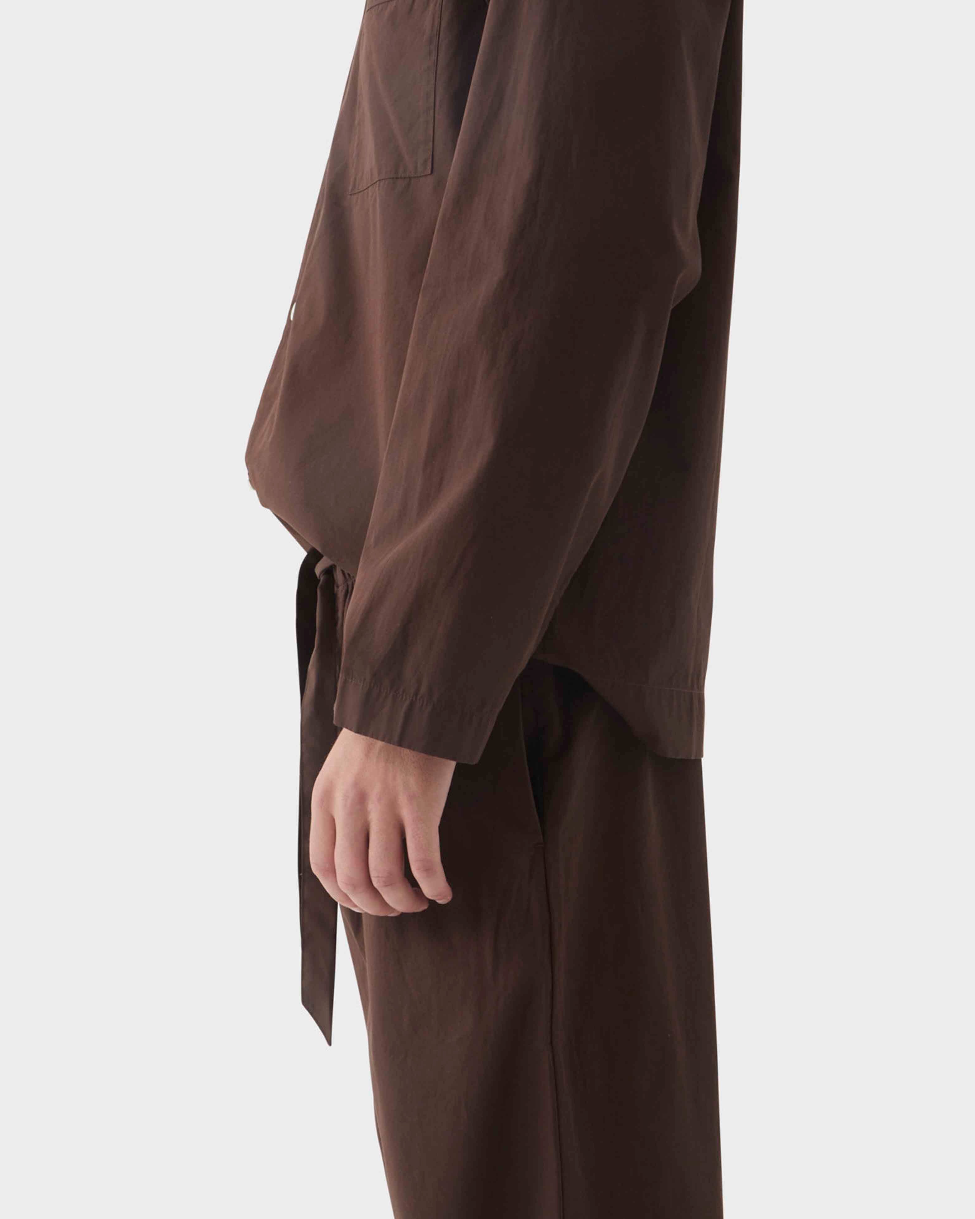 Tekla Poplin Náttbuxur Coffee