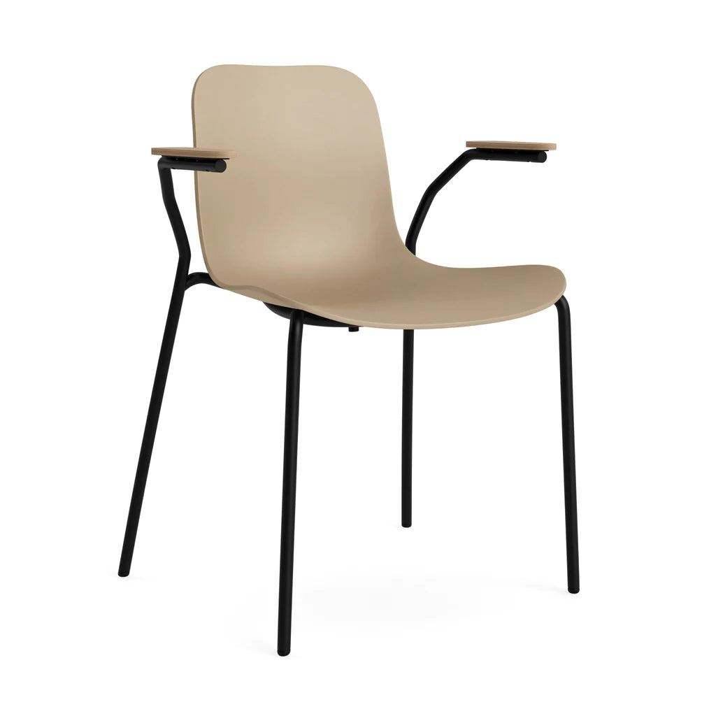 Langue Chair Soft | Steel Armrest | Leather