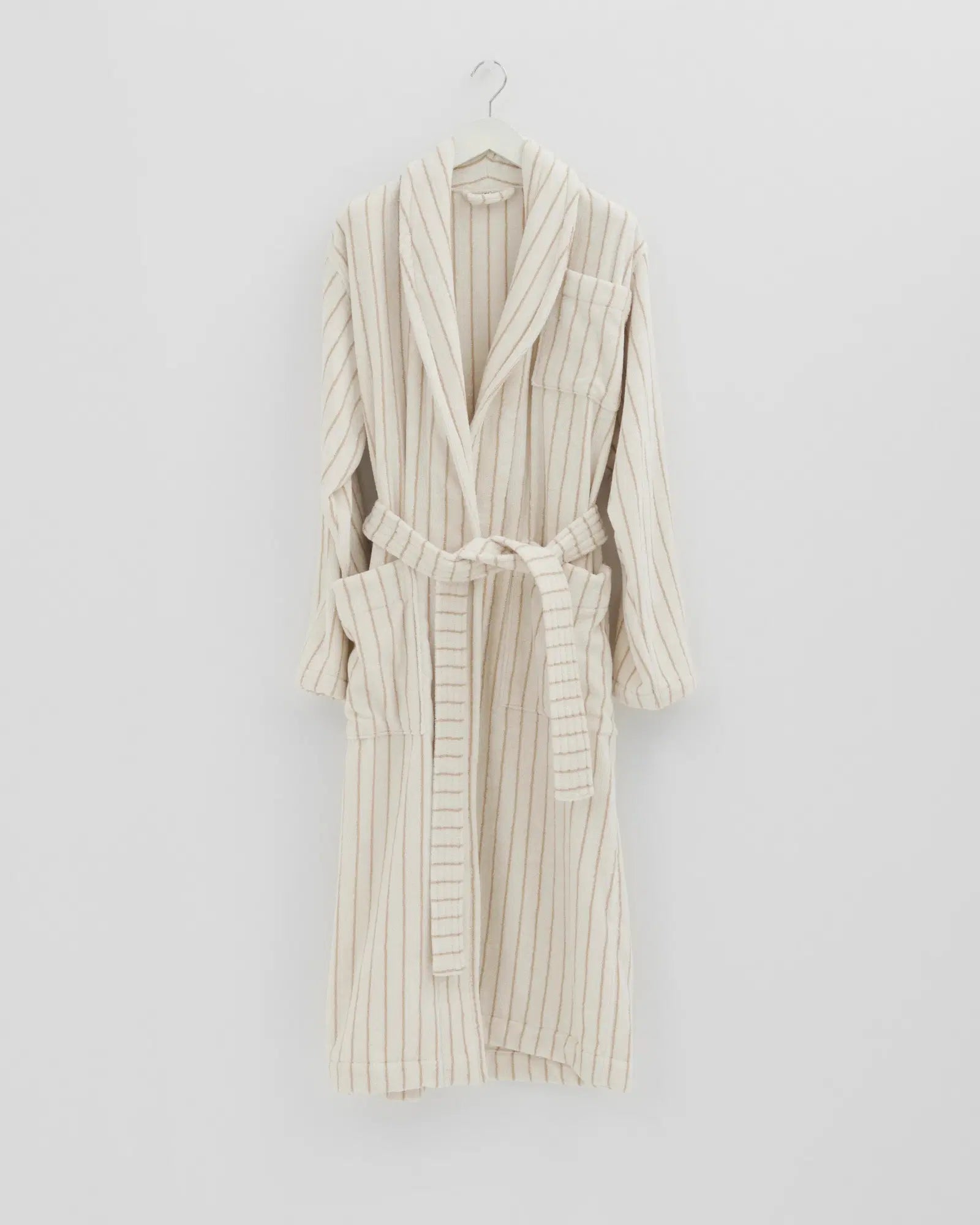 Tekla Classic Bathrobe Sienna Stripes