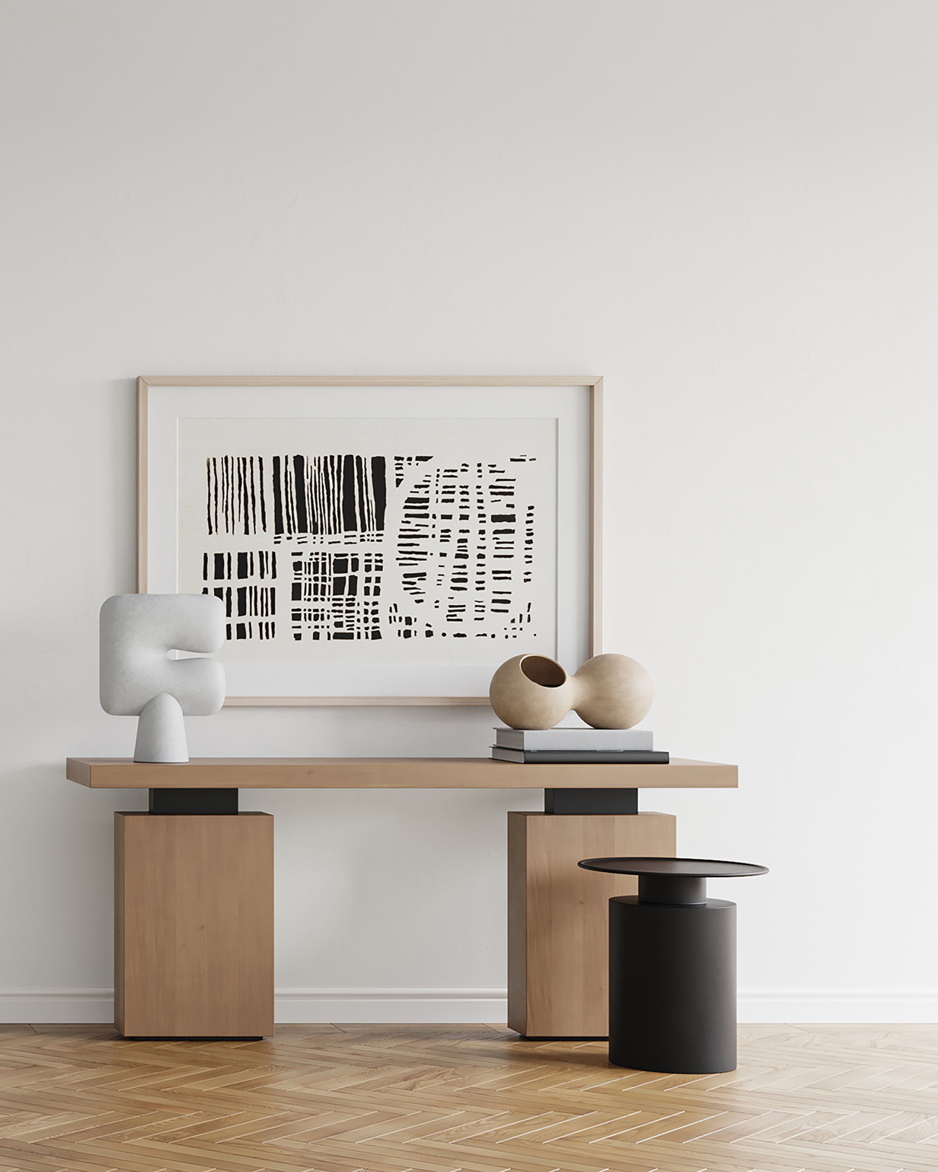Pillar Coffee Table - Tall - Burned Black