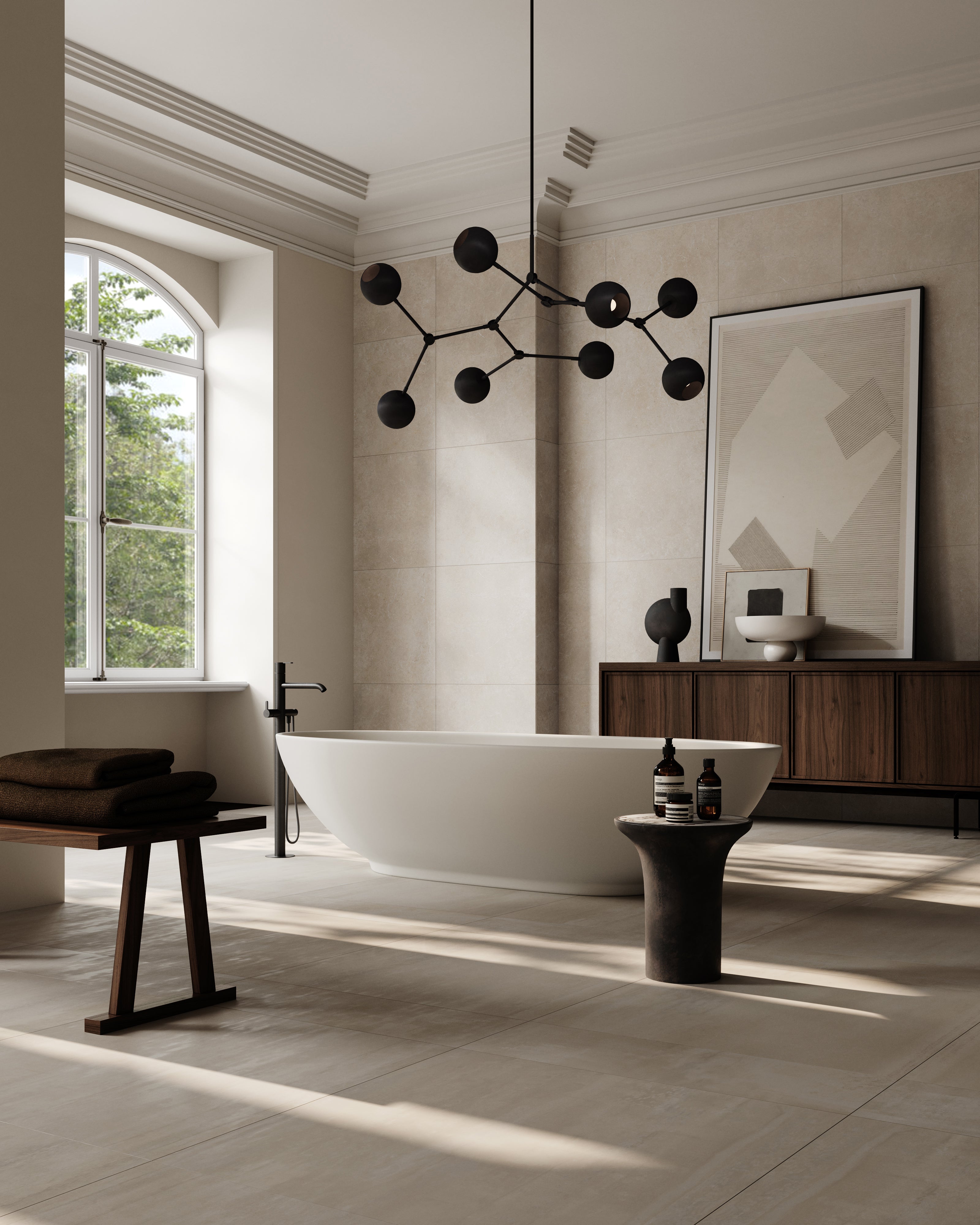 Drop Chandelier Globe - Burned Black
