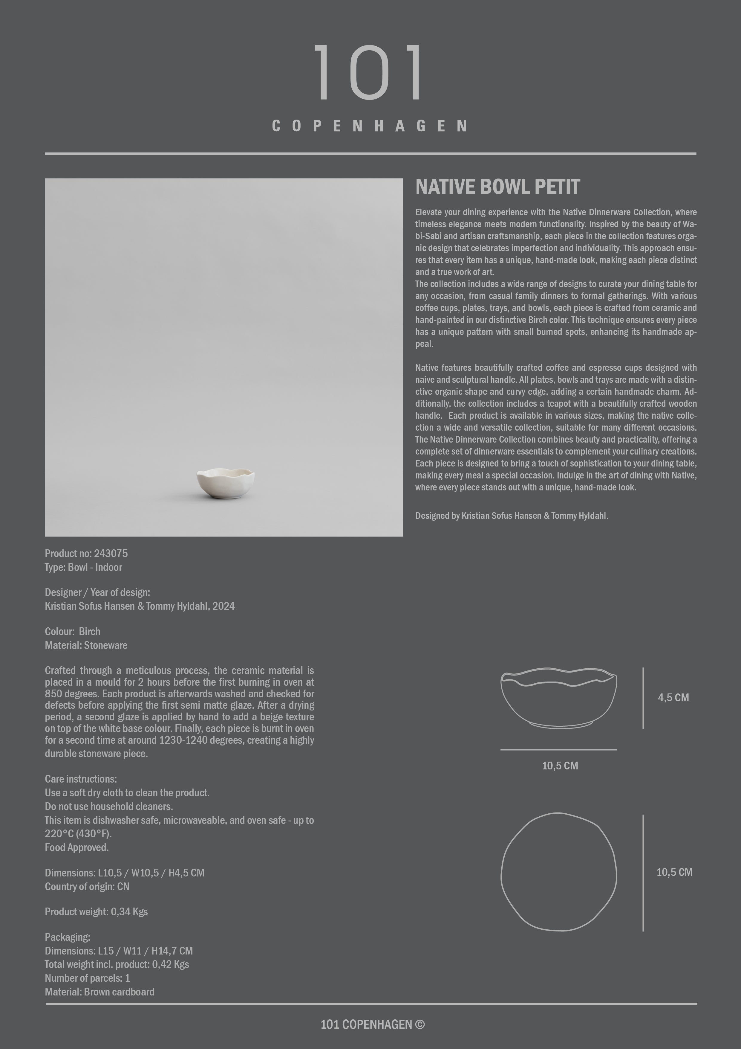 Native Bowl, Petit - Birch