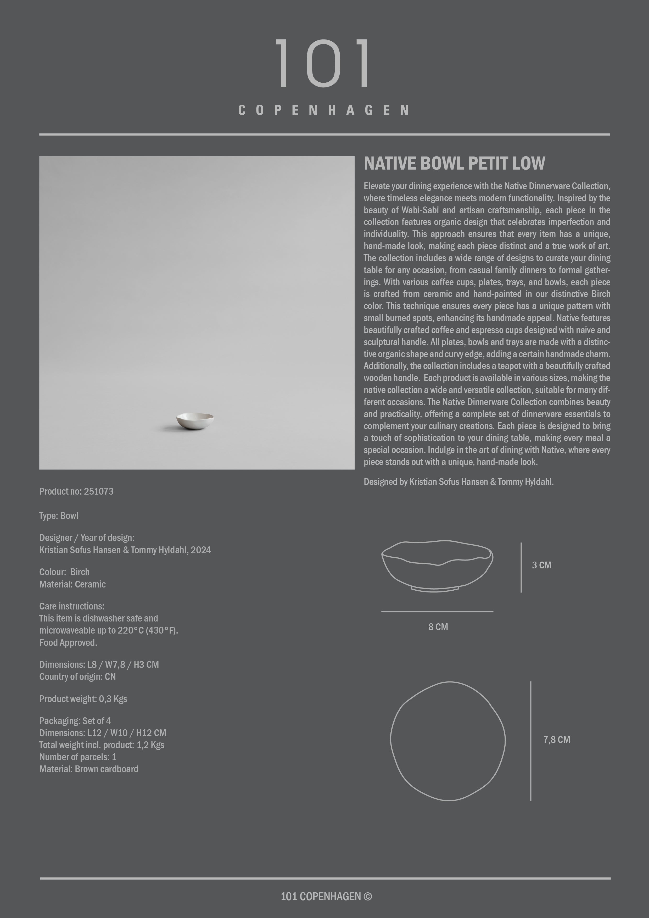 Native Bowl, Petit Low - Birch