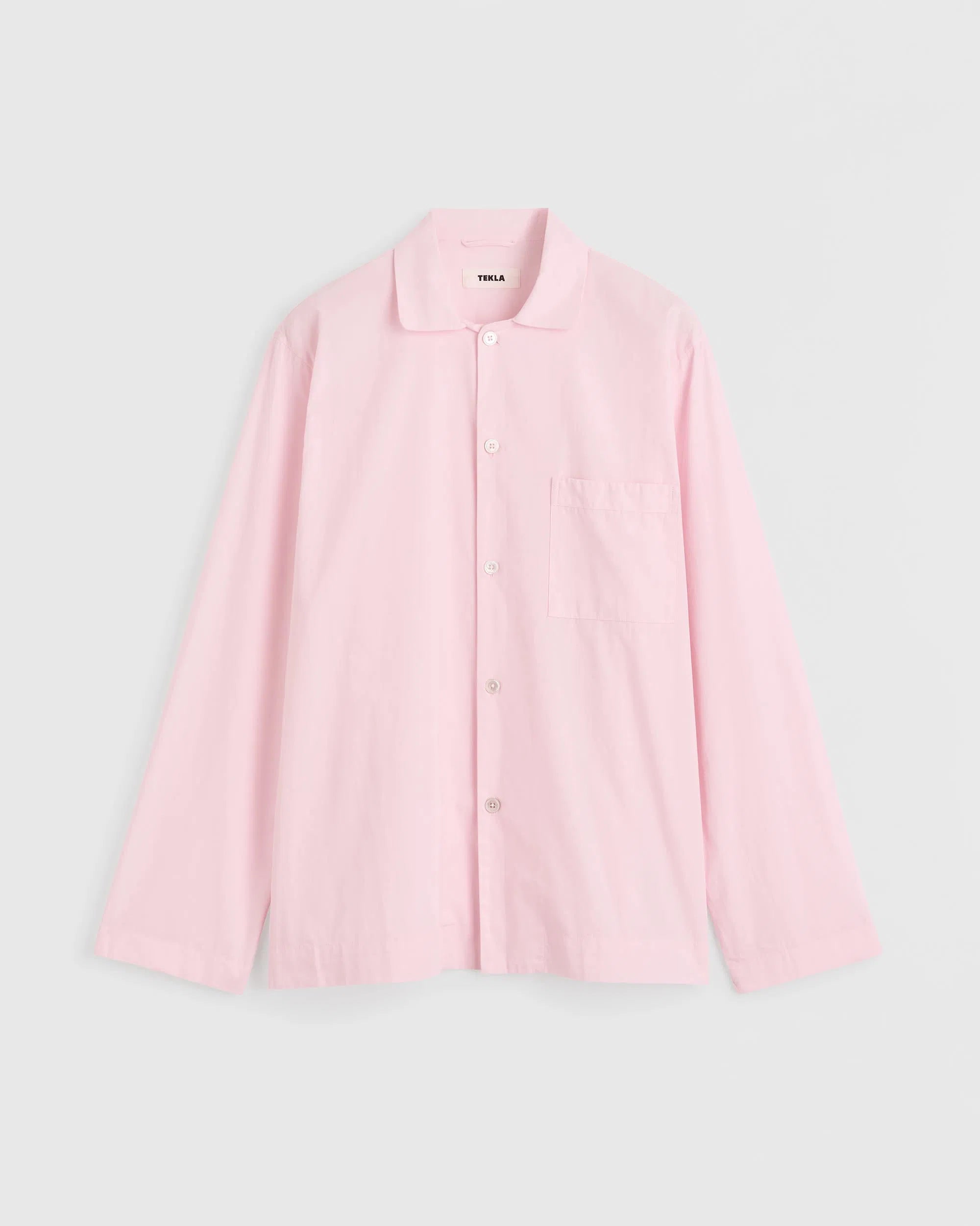 Tekla Poplin Náttskyrta Soft Pink