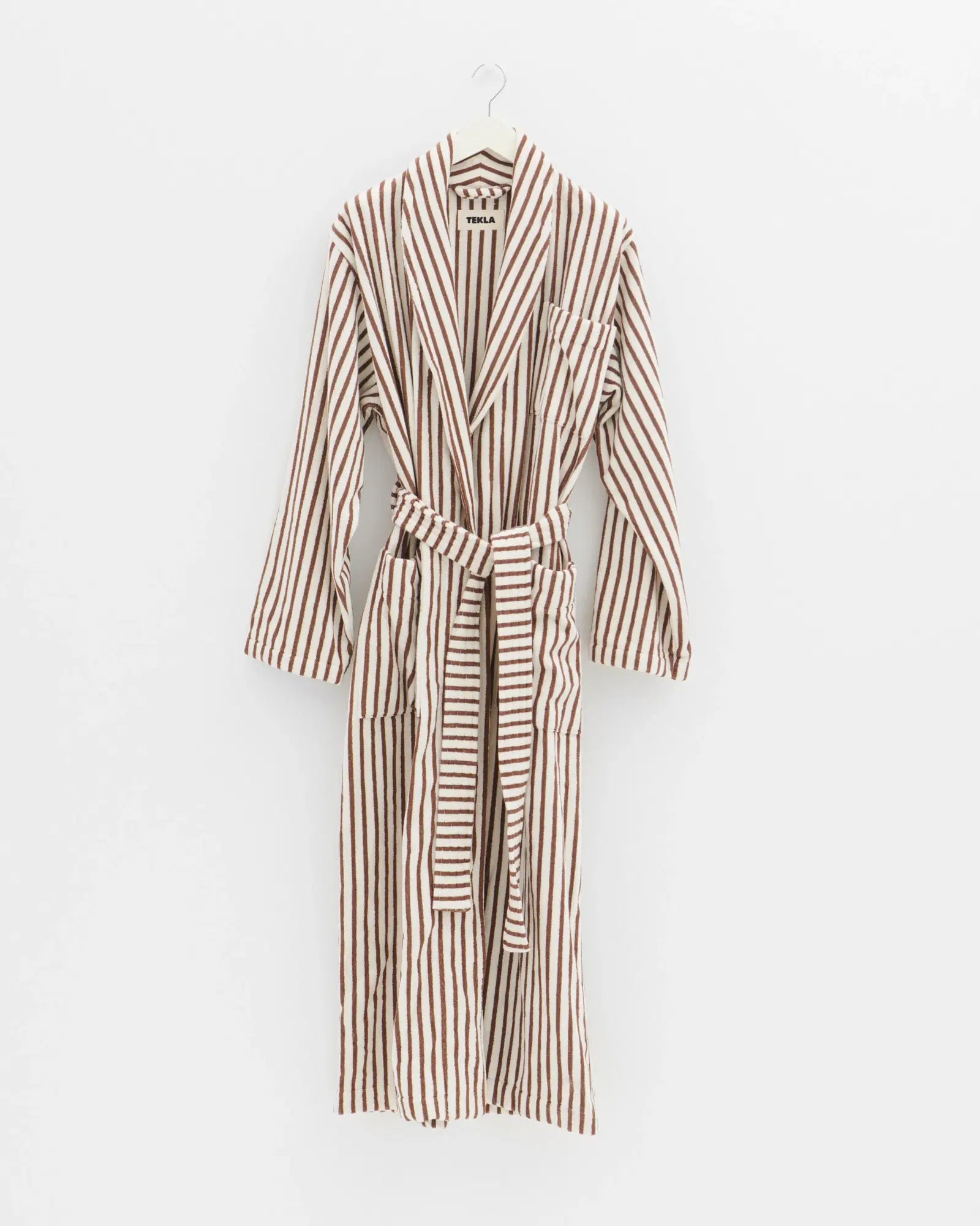 Tekla Classic Bathrobe Kodiak Stripes