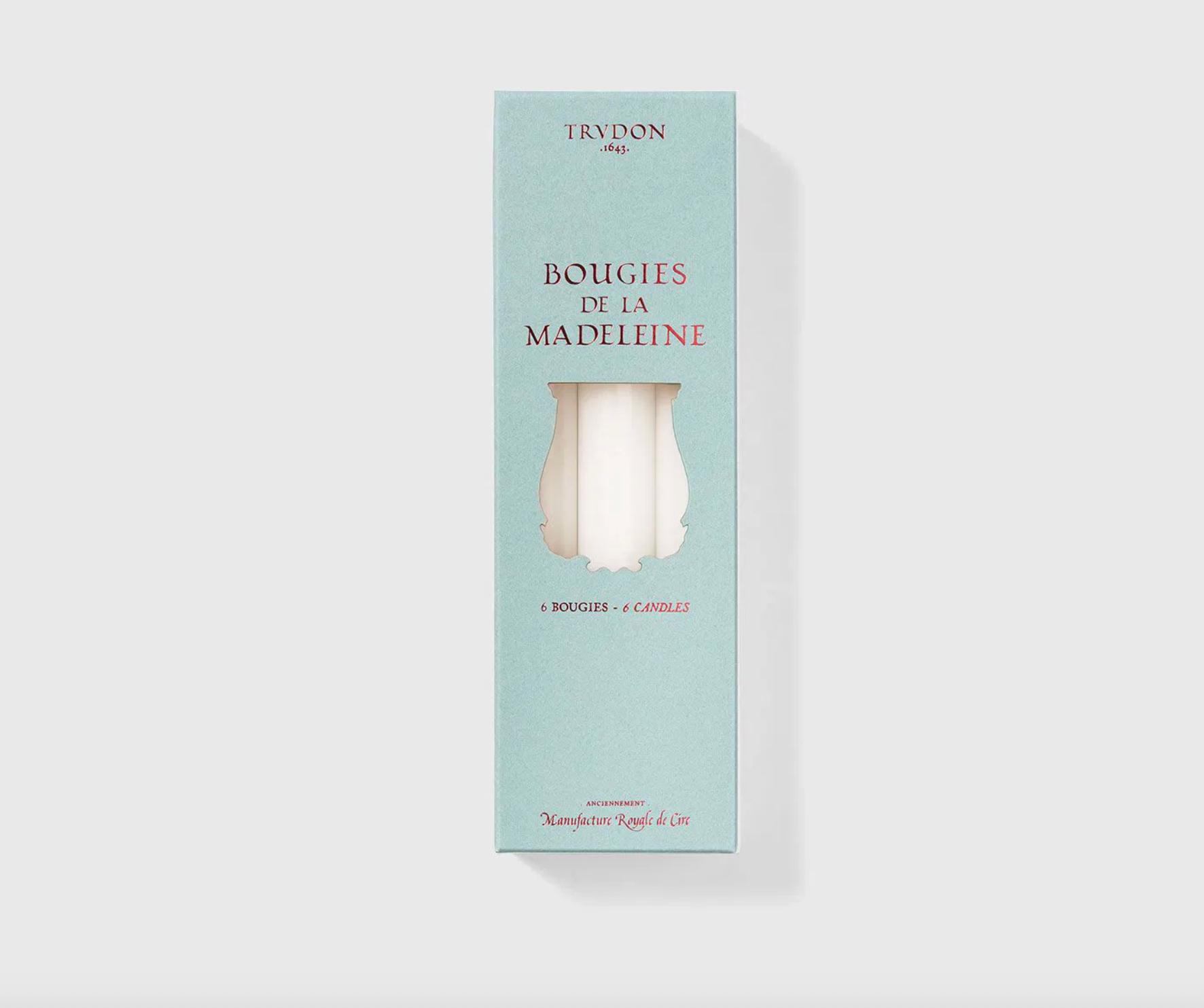 White Madeleine | 6 taper candles