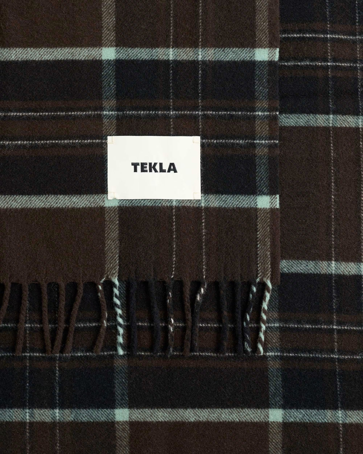 TEKLA Fringed Lambswool Blanket - Fearn