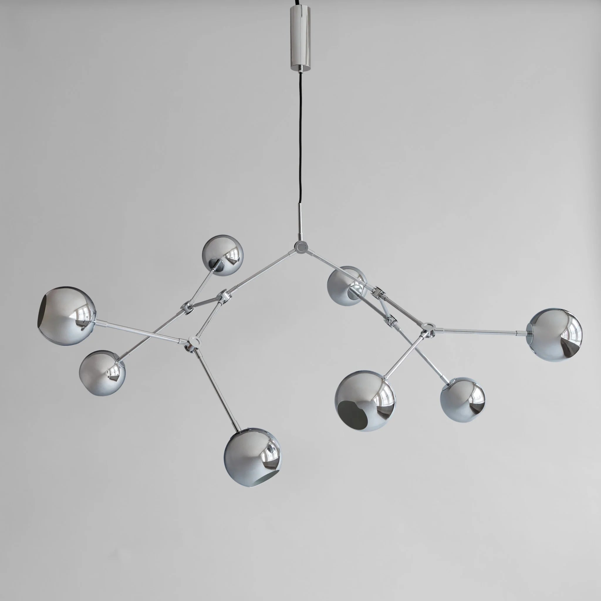 Drop Chandelier Globe Chrome