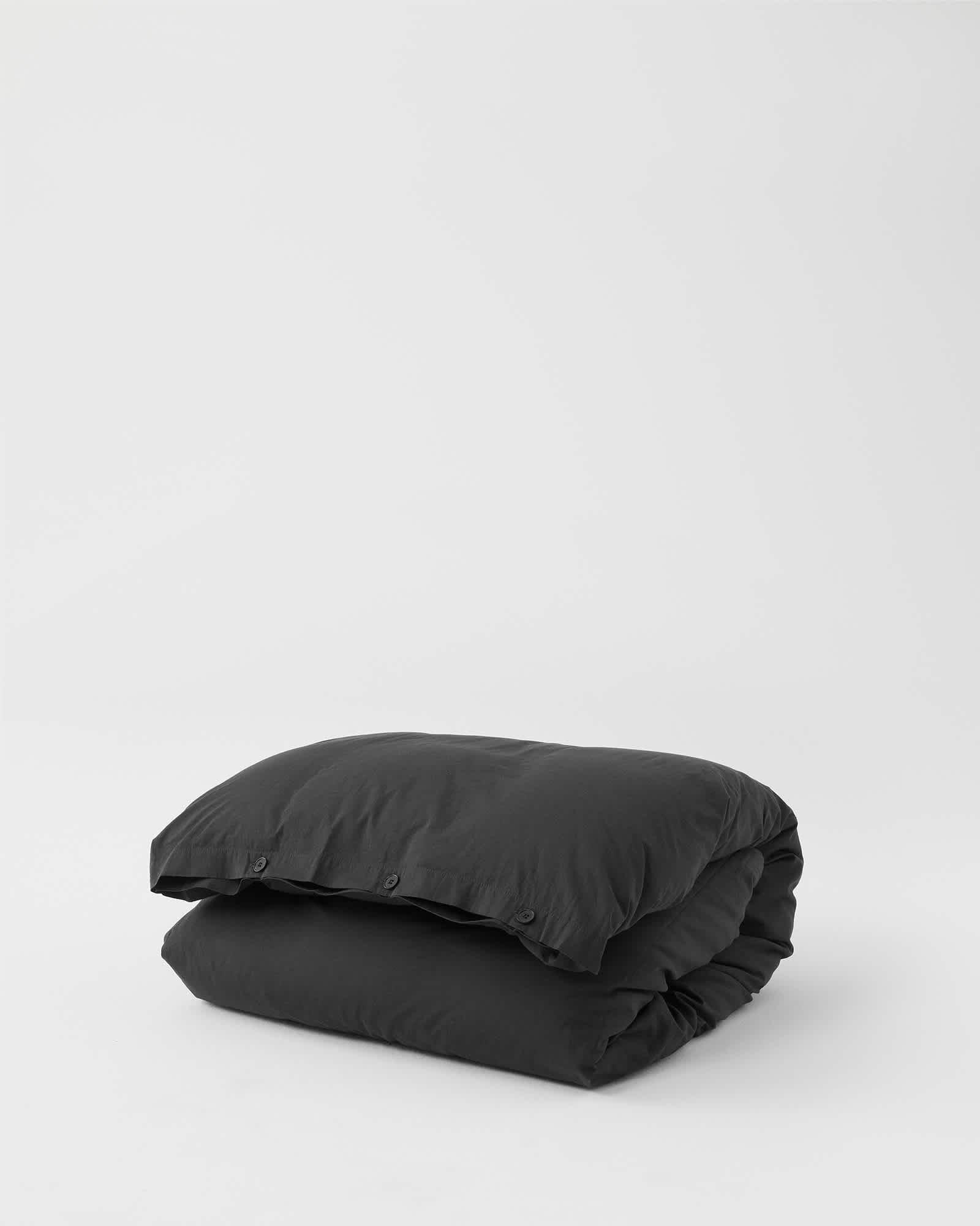 Percale Rúmföt Ash Black