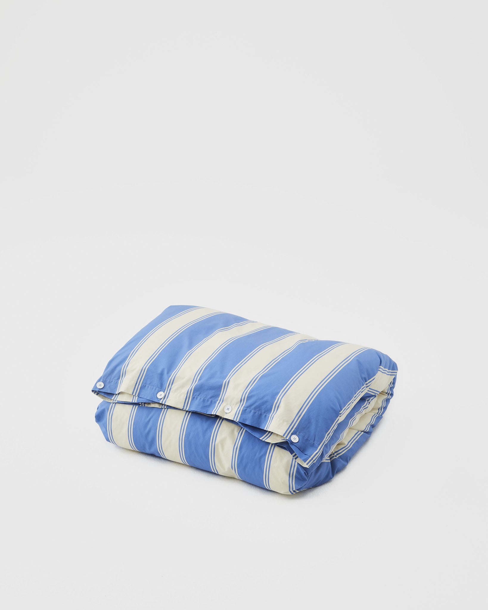 Percale Rúmföt Blue Mattress Stripe